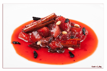 Spiced Strawberries with Black Garlic
