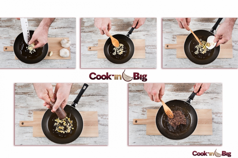 Big Garlic_Instrucciones Crujiente de morcilla