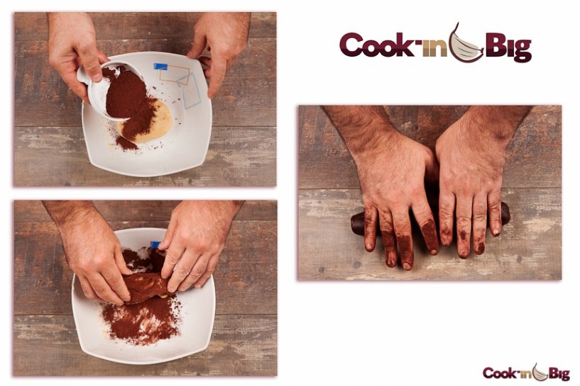 Galletas de Mantequilla con Ajo Morado y Cacao Amargo.