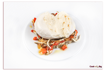 Gulas salteadas con Burrata y  Ajo Spring Blanco