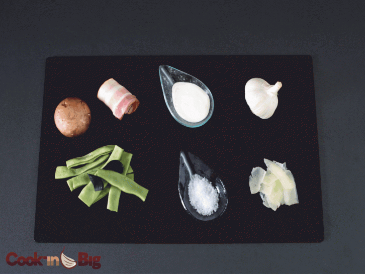 Ingredientes Receta Ensalada Vainas Verdes con crema de Ajo