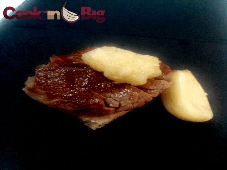 Beef Sirloin with Apple and Garlic Chutney
