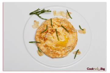 Tortilla de Ajo Morado con Salicornia